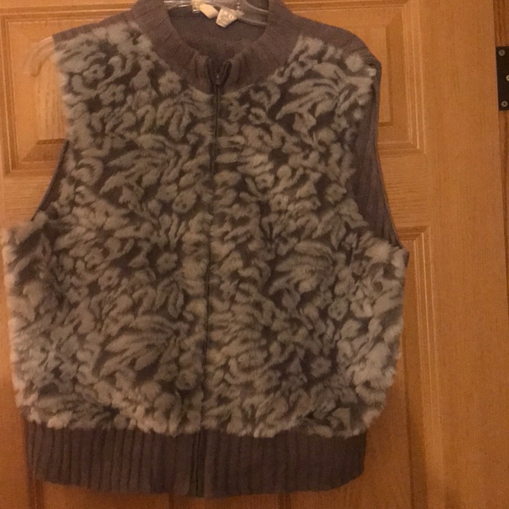 Sweater Vest Ladies grey size L